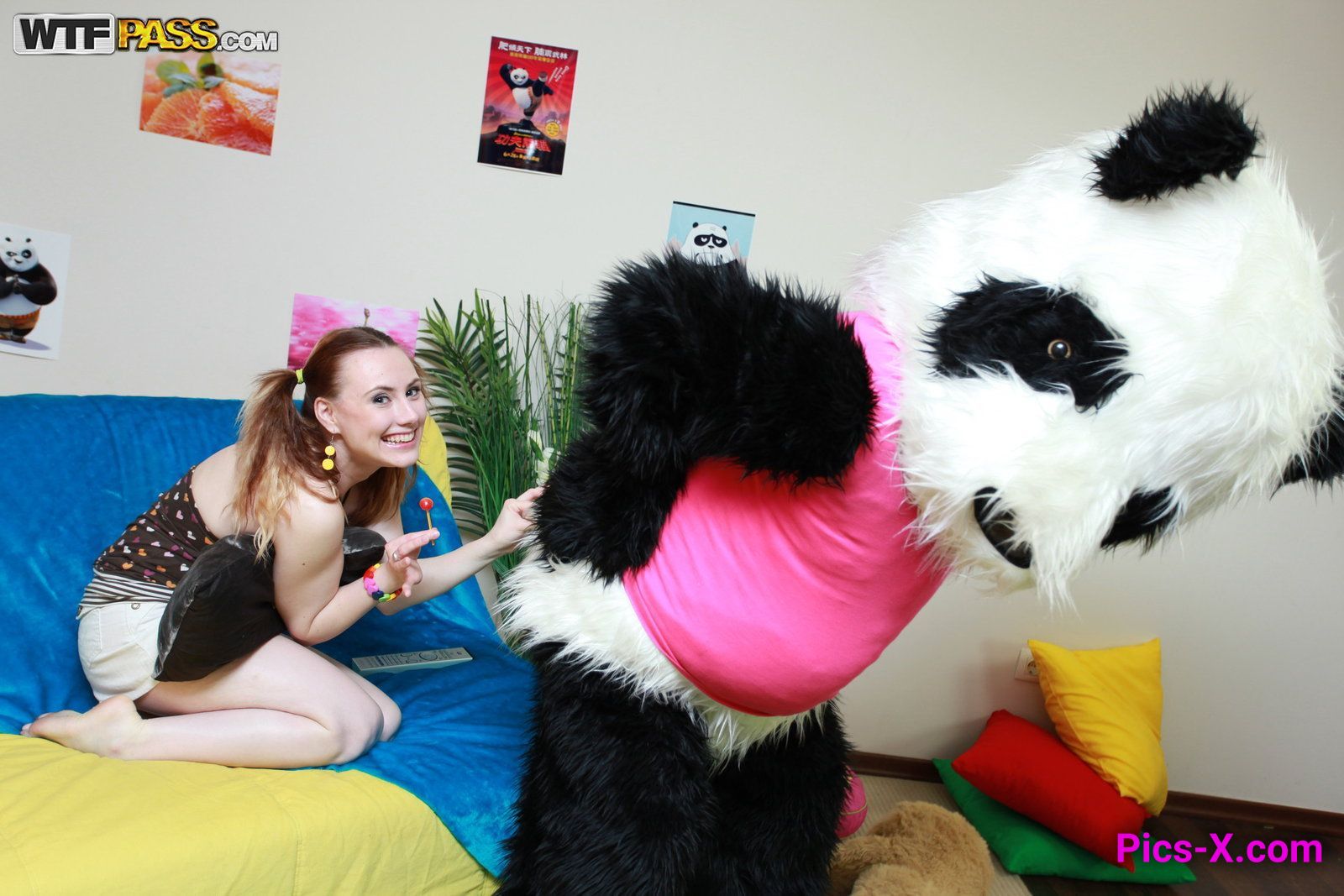 Horny girl playing with toy bear - Panda Fuck - Image 20