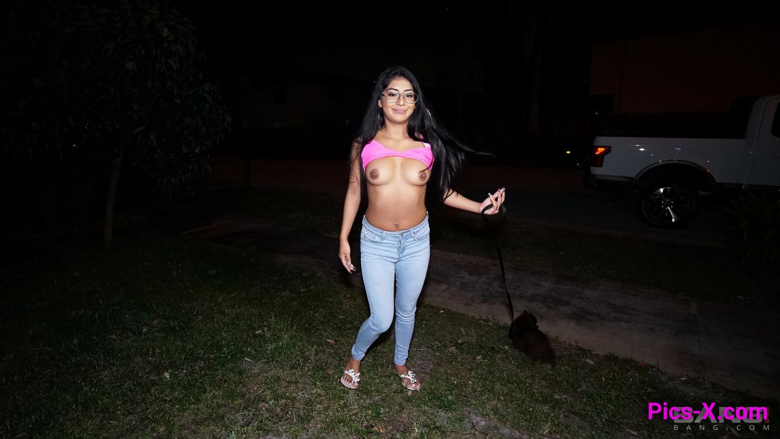 Binky Beal gets her pussy destroyed in her own driveway - Image 14